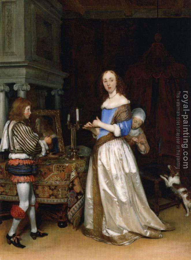 Gerard Ter Borch : A Lady at Her Toilet